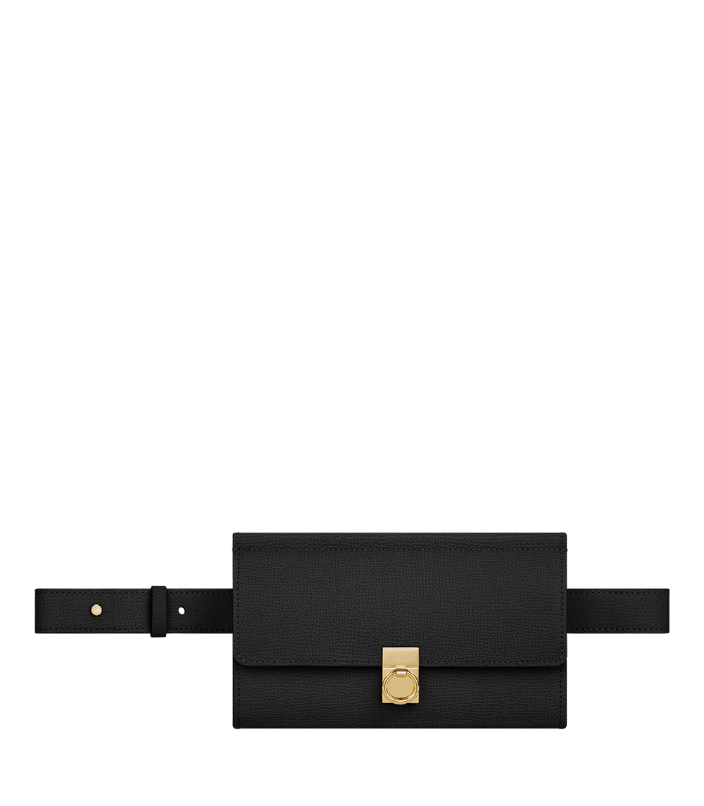 Portefeuille Numéro Sept ceinture - Noir Grainé
